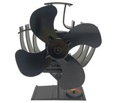 Ventilador De Estufa De Leña, Ventilador Para Hogar De 4 Aspas Accionado Por Calor Para Leña/chimenea/quemador De Leña, Ventilador Con Cabezal