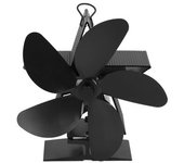 Ventilador De Estufa De Leña De 5 Aspas, Arranque Automático Negro, Ventilador Para Hogar No Eléctrico Seguro, Accionado Por Calor