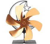Ventilador De Estufa Con 6 Aspas, Ventilador Para Hogar Alimentado Por Calor, Circulación Rápida Del Viento, Ventilador Termoeléctrico Con Patrón De