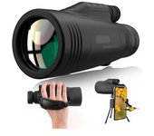 Prismáticos 10x50 Con Prisma Bak4, Adecuados Para Observación De Aves Y Acampada (negro) -negro