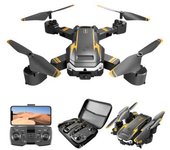 Dron De Control Remoto Con Cámara G6 4k Hd (3 Batería - Duración De La Batería: 15 Min - Amarillo)