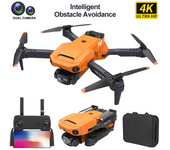 Dron P8 Con Cámara Dual 4k Hd (2 Baterías - Duración De La Batería: 12 Min - Naranja)