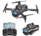 Dron P15 Con Cámara Dual 4k Evitación De Obstáculos De 360° (3 Baterías - Duración De La Batería: 20 Min - Negro)