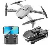 Mini Dron K105 Max Con Cámara Dual 4k Evitación Inteligente De Obstáculos (2 Baterías - Duración De La Batería: 15 Min - Gris)