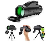 Prismáticos Monoculares Para Adultos, Prismáticos Ópticos 10x42, Ligeros Y Compactos. Adecuado Para Observación De Aves, Caza, Camping (p-negro).