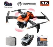 Dron K6 Max Con Tres Cámaras Evitación De Obstáculos De 360° (1 Baterías - Duración De La Batería: 15 Min - Naranja)
