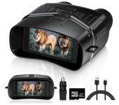 Gafas De Visión Nocturna, Monoculares Digitales De Visión Nocturna Para 100% De Oscuridad, Alcance De Visión Nocturna Por Infrarrojos De 1080p F-negro
