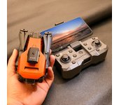 Dron Plegable K6 Pro Con Cámara Dual 4k Evitación De Obstáculos De 360° (1 Baterías - Duración De La Batería: 15 Min - Naranja)