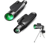 Telescopio Monocular 10-30x50 Para Adultos, Mira Telescópica Monocular Hd Impermeable Con Teléfono Inteligente Para Observación De Aves, Ca-negro