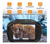 Gafas De Visión Nocturna Para Adultos, Binoculares 1080p, Gafas De Visión Nocturna Infrarrojas, Tarjeta De Memoria 32g Gratuita Para Caza, Camping,