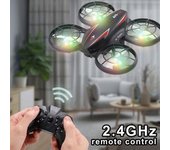 Mini Dron Anti-caída Y Anticolisión Con Luz Fría (duración De La Batería: 6 Min - Negro)