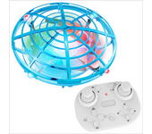Mini Dron De Control Remoto Ufo Con Detección De Gestos De Luz Led (duración De La Batería: 5 Min - Azul)