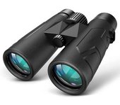 Prismáticos 12x42 Para Observación De Aves, Binoculares De Visión Nocturna De Larga Distancia, Lente De Prisma Bak4 Fmc Para Caza, T-negro