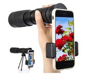 Telescopio Monocular Hd 10-30x50, Monocular De Aumento De Alta Potencia Para Adultos Con Soporte Para Teléfono Inteligente, Trípode Giratorio - Negro