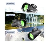 Binoculares Militares De Alta Potencia Zoom 10-30x50 Para Adultos Binoculares Profesionales Para Observación De Pala Conciertos De Caza - Negro