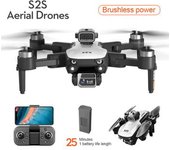 S2s Mini Drone Con Cámara Dual 4k, Cuadricóptero Plegable Sin Escobillas (1 Batería - Duración De La Batería: 25 Min - Blanco)