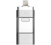 64 Gb 3 En 1 Memoria Usb Expansión Memory Stick Otg Pendrive Iphone Ipad Android Pc(gris Plata) 64 Gb