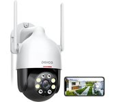 Cámara De Seguridad Ip Dekco Dc5l 2k Qhd Wifi Visión Nocturna A Color Google Assistant/alexa Blanco