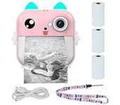 Extralink Epp-003 Mini Impresora Portátil Rosa Con Cámara, Pantalla Lcd