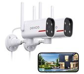 Cámara De Seguridad Ip Dekco Dc4l 2k Qhd Wifi Visión Nocturna A Color Alexa/google Assistant Blanco