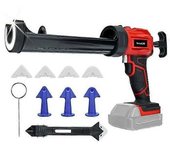 Cordless Caulking For Milwaukee 18v Battery 4 Adjustable Speed With Led Light Upgraded Electric Silicone Gun (no Battery)