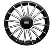 Omp Tapacubos 14 pulgadas  negro/plata 4 ud