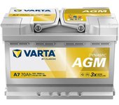 Varta Batería de coche  Start Stop agm xev 70ah 760a a7