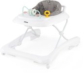 Costway Andador Plegable para Bebé 6+ Meses Centro de Actividades con 3 Alturas Ajustables Asiento Acolchado Andador de Empuje con Ruedas