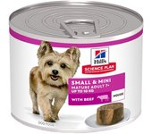 12 x 200 gr Comida húmeda para perros pequeños con ternera Mature Small & Mini Hills Science Plan