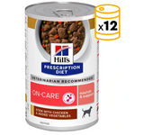 Pack Comida Húmeda Hills Prescription diet Onc Care para perros de Pollo y Vegetales 12x354gr