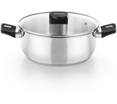 Monix Olla de cocina de acero inoxidable de 11 kg con tapa y asas de baquelita