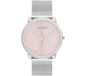 Calvin Klein Reloj De Movimiento De Cuarzo De Dos Manecillas para Mujer Colección CK Iconic con Correa de Malla de Acero Inoxidable Plateada, 25300015