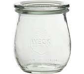 Weck Conservas con tapa de cristal - Capacidad: 220 ml - Forma de Tulipán - 12 Unidades