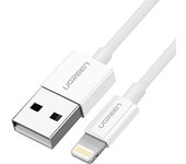 Ugreen cable USB 2.0 A lightning 2m, 5V/2.4A iPhone 7 / 7plus / 6S/ 6 / 6 Plus, iPhone 5s/5c/5, iPad Mini/Mini 2, iPad 1 m Blanco