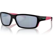 ARNETTE An4336 Frambuesa - Gafas de sol rectangulares para hombre, Negro/fucsia mate/brillante/violeta oscuro espejado plateado, 61 mm