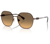 Vogue Eyewear Gafas de sol redondas Vo4318sb para mujer, Cobre/Amarillo Gradiente Gris, 55 mm