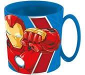STOR Vaso infantil de plástico Marvel Avengers Iron Man Captain America, 350 ml, apto para microondas