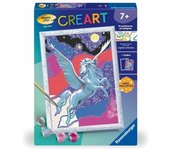 CreArt Kids 18x24cm Etincelant Pégase, Kit de peinture par numéros Numéro d'Art, Des 7 ans, 25830, Ravensburger