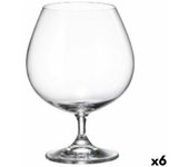Set de copas bohemia crystal clara coñac 690 ml 6 unidades 4 unidades 7,5 x 12 x 16 cm