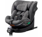 BABYAUTO - SCUDDA SIGNATURE - Silla de Coche para niños, Homologada iSize Evolutiva, 0-36 kg, 0-12 Años, Rotación 360°, Isofix, Protección Lateral, Memory Foam, Pata de apoyo. GREY DOBBY