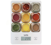 Laica KS1040 báscula de cocina Multicolor, Blanco Encimera Rectángulo Báscula electrónica de cocina
