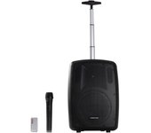 ALTAVOZ PORTÁTIL FONESTAR AMPLY-T 100W BT FM USB/MICROSD BASS REFLEX MICRÓFONO INALÁMBRICO BAT. 2000MAH CARRO TRANSPORTE TROLLEY