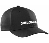 Salomon Salomon Logo Gorra Trail Running Senderismo Trail Running Senderismo MTB Unisexo, Estilo casual, Ligereza y comodidad, Ajuste adaptado, Negro, Talla única