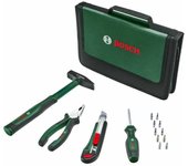 Bosch Home and Garden Easy Starter Juego de Herramientas Manuales, 14 Piezas Kit de Herramientas Básico para Tareas Básicas del Hogar y de Bricolaje, Alicate Combinado, Destornillador, Cúter