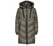 JDY Skylar Otw Noos-Chaqueta Acolchada Abrigo, Vetiver/Detalles: Negro, S para Mujer