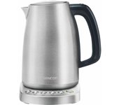 Sencor Hervidor eléctrico SWK 1796SS con capacidad de 1,7 litros, potencia de 2200 W, acero inoxidable, temperatura variable