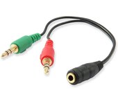 CABLE AUDIO MINI JACK 3.5MM HEMBRA A 2 JACK 3.5MM MACHO