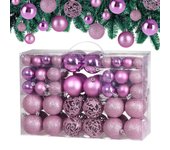 Bolas de navidad Rosadas para árbol Set de100