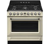Cocina Gas y Eléctrica SMEG TR90GMP 90cm Crema 5 fuegos