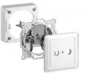 Goobay Base de Superficie con Marco para Toma de TV/Radio Blanco
